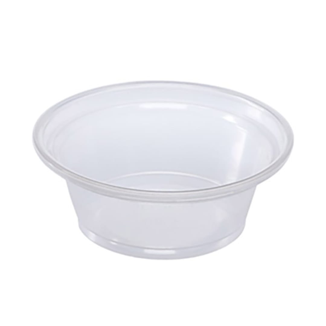 Darling Foodservice Clear 1 Oz. Squat Poly Portion Cup - 2500 / CS
