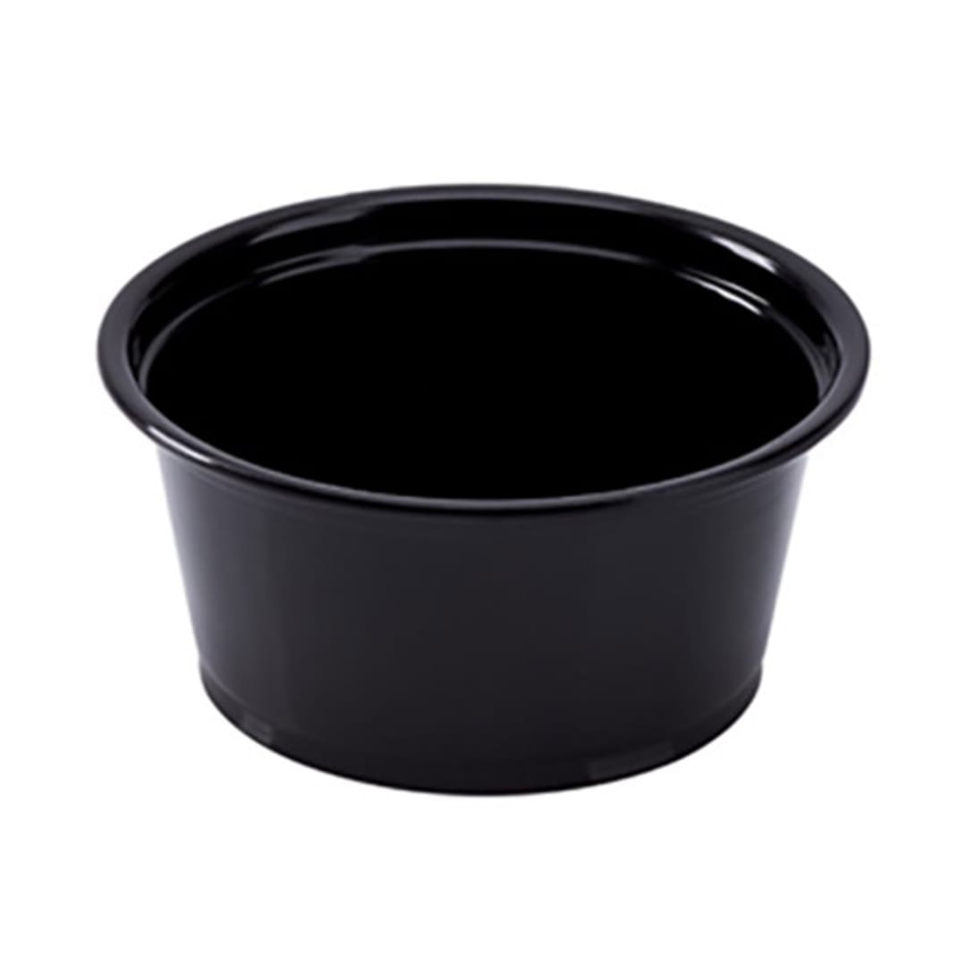 Darling Foodservice Black 2 Oz. Polypropylene Portion Cup - 2500 / CS