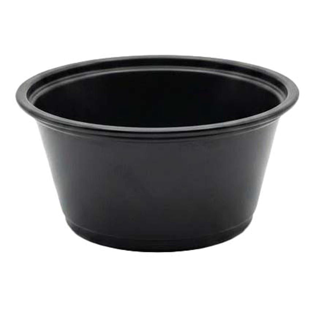 Darling Foodservice Black 3.25 Oz. Poly Portion Cup - 2500 / CS