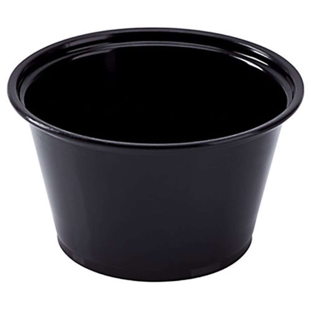 Darling Foodservice Black 4 Oz. Polypropylene Portion Cup - 2500 / CS