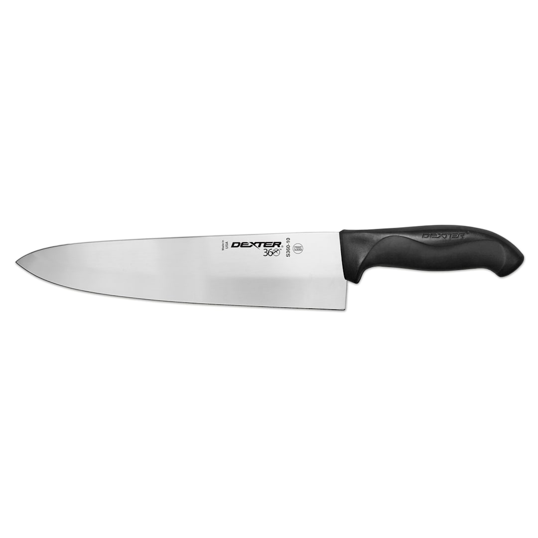 Dexter Russell Cutlery S360-10PCP 360 Series Black 10 In. Cooks Knife