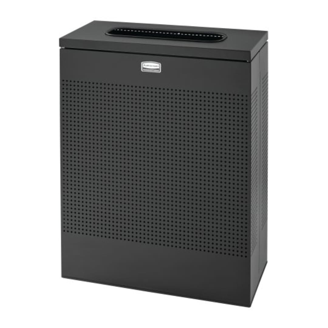 Rubbermaid FGSR18EPLTBK Silhouette Black 22.5 Gallon Trash Container