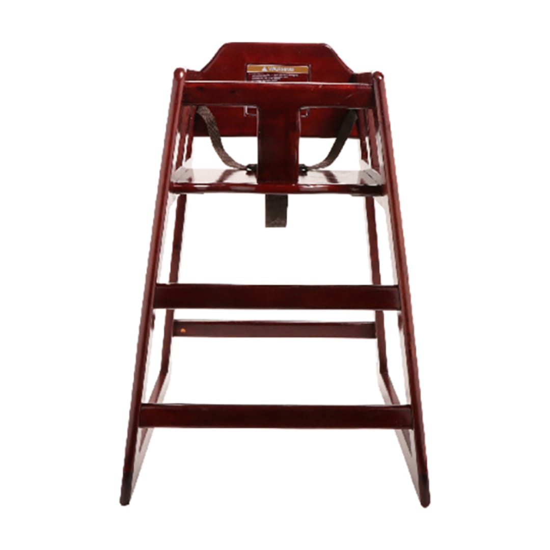 G.E.T. HC-100-MOD-M-KD-1 Mahogany Wood Unassembled High Chair