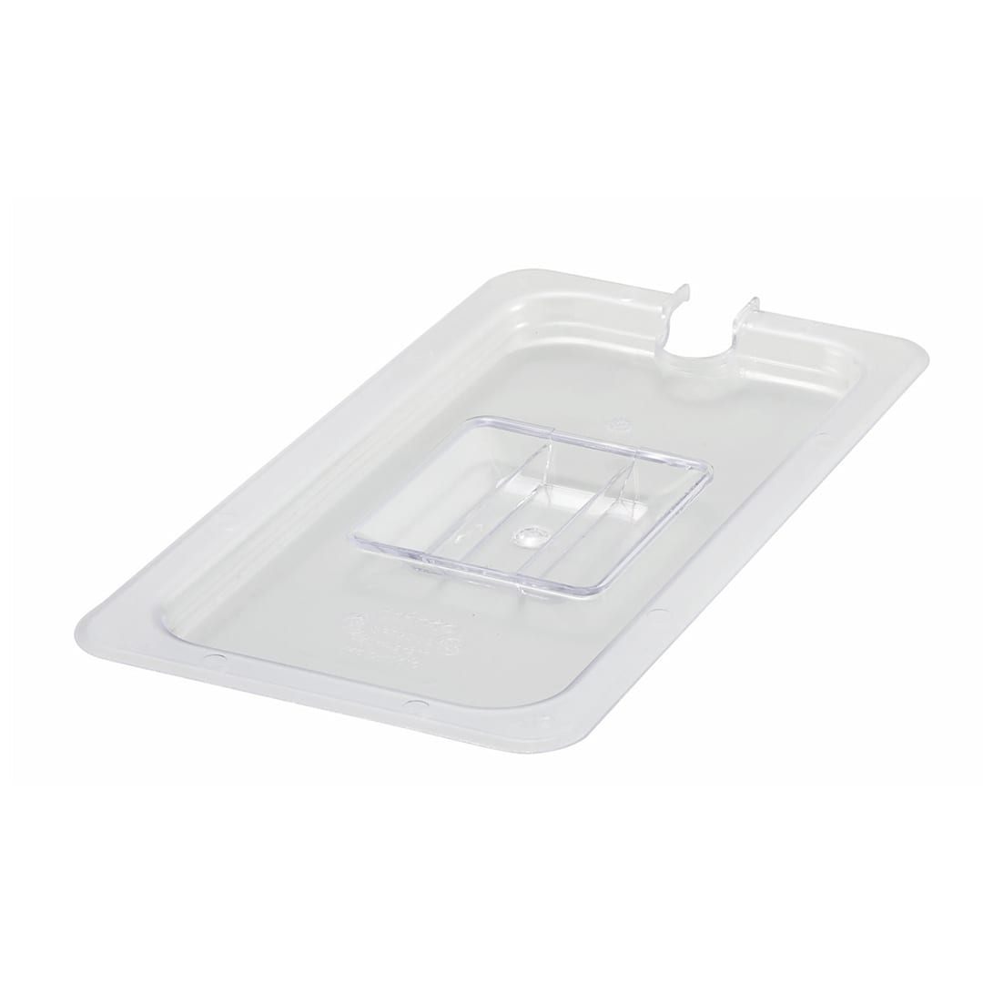 Darling Foodservice Clear 1/3 Size Slotted Food Pan Cover