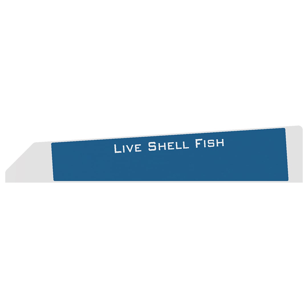 Sani-Safe Products GE26X5LSF Live Shell Fish Printed Divider