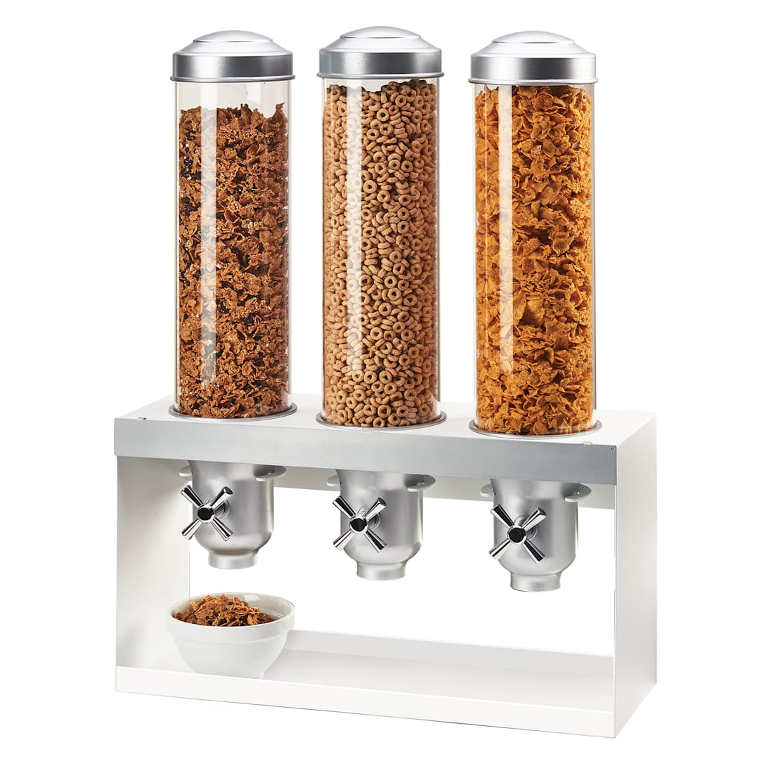 Cal-Mil 3598-3-55 Luxe Plastic 3-Cylinder Cereal Dispenser