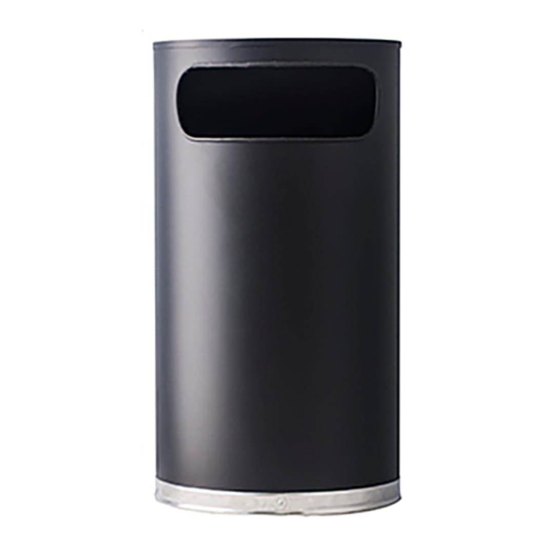 Witt 9HR-BK 04 Half Round Series 9 Gallon Waste Receptacle