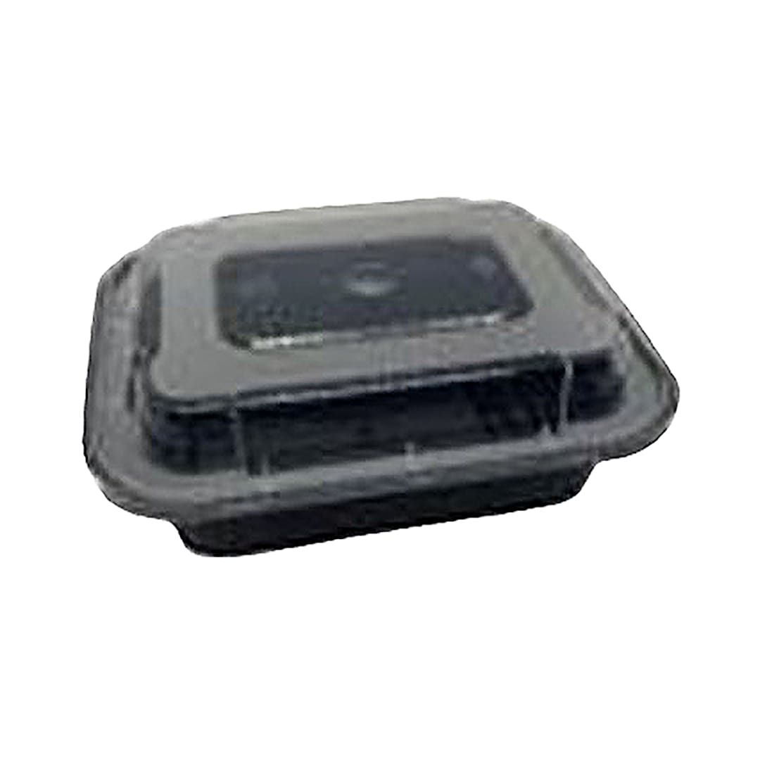 Darling Foodservice Black 12 Ounce Rect. Container w/ Lid