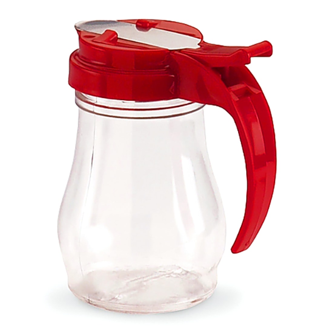 Vollrath 1606-02 7 Ounce Syrup Dispenser with Red Top - Dozen