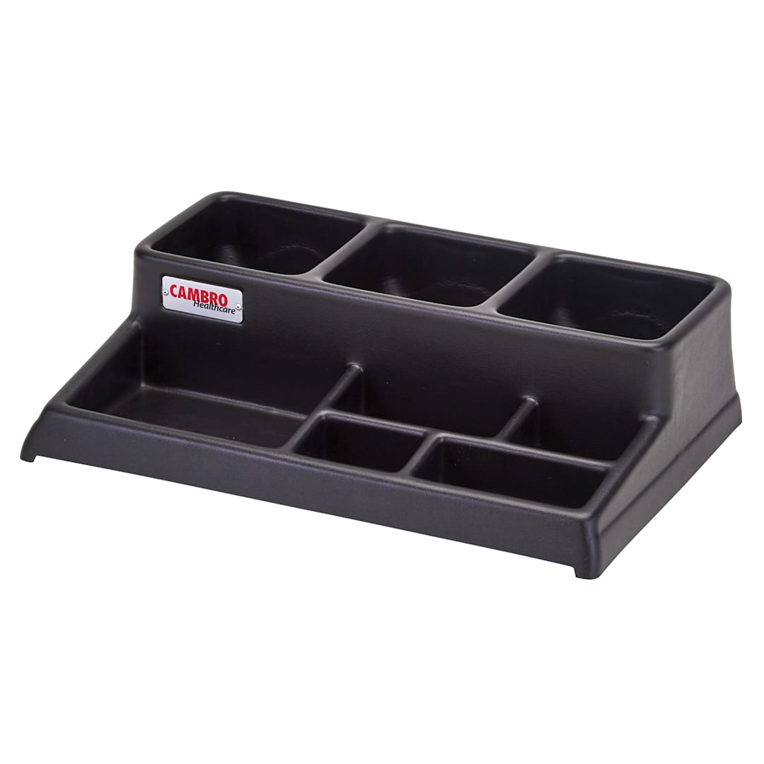 Cambro BSACS110 Black 3-Capacity Airpot Station with Organizer
