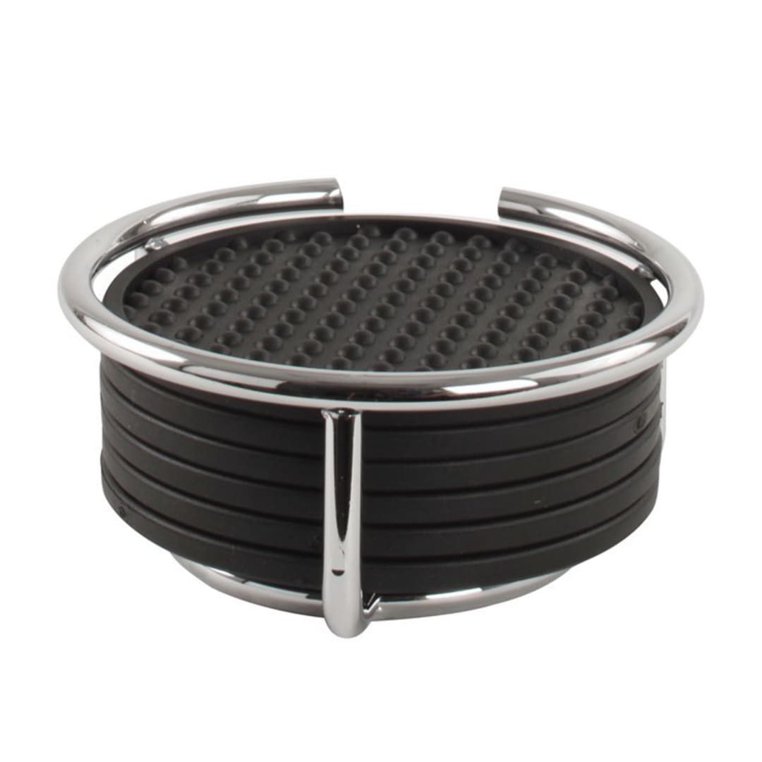 Darling Foodservice Black Flex Coasters - 6 / ST