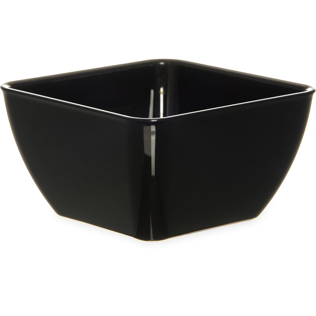 Dinex DXSB1203 Black SAN Plastic Square 12 Ounce Bowl