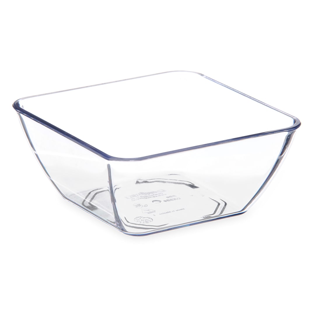 Dinex DXSB907 Clear SAN Plastic Square 9 Ounce Bowl