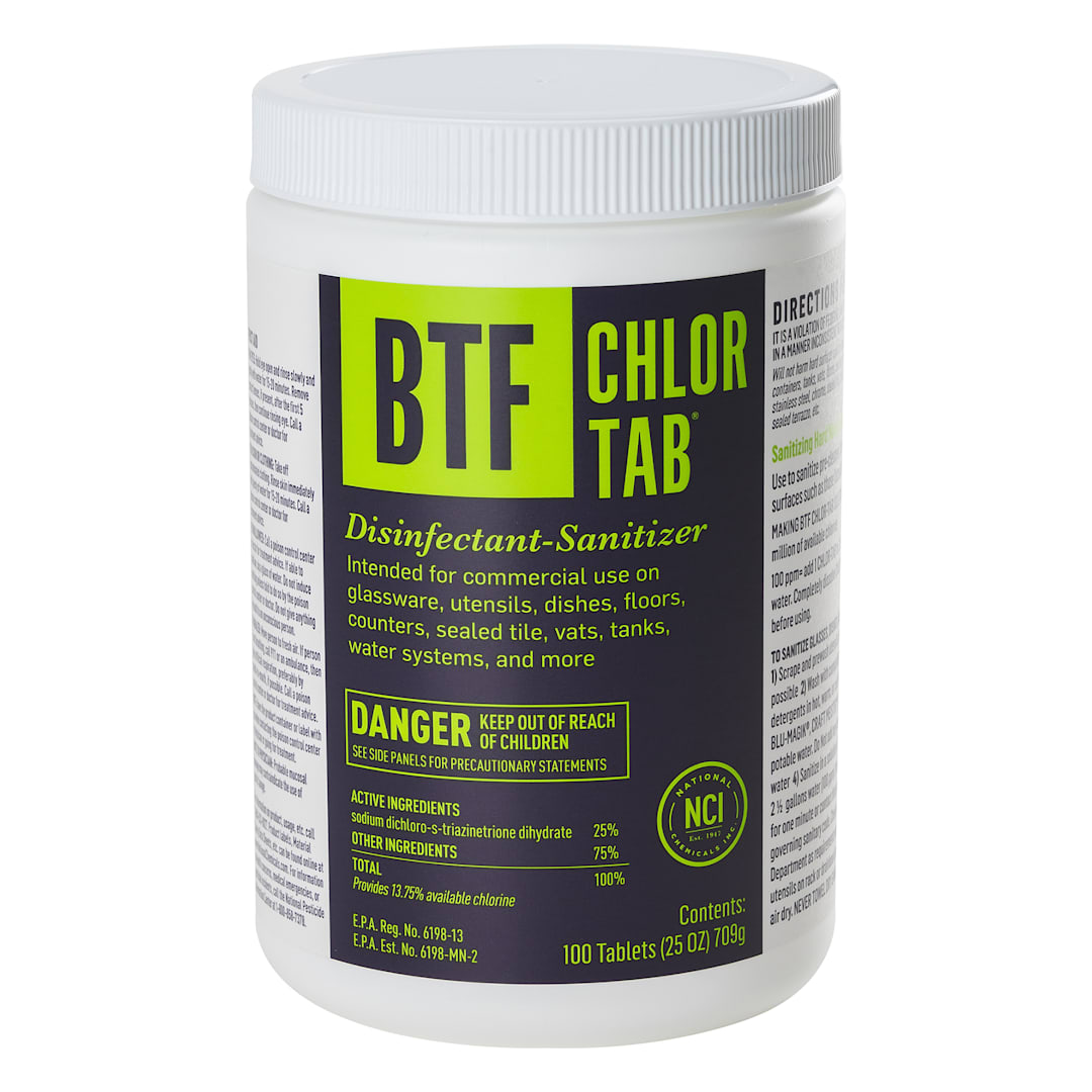 National Chemicals 13002 BTF® CHLOR-TAB Sanitizer Tablet - 6 / PK