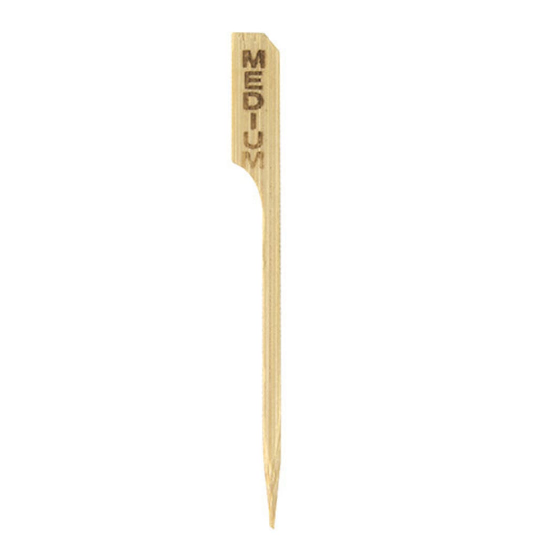 FOH AST007NAB82 "Medium" Bamboo Meat Marker Picks