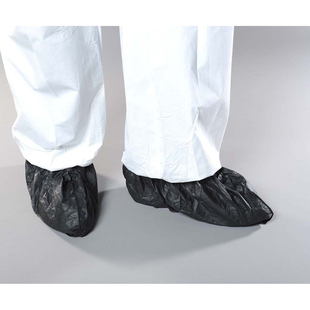 Alpha Protech SH-C1182-B Black Serged Seams Shoe Cover