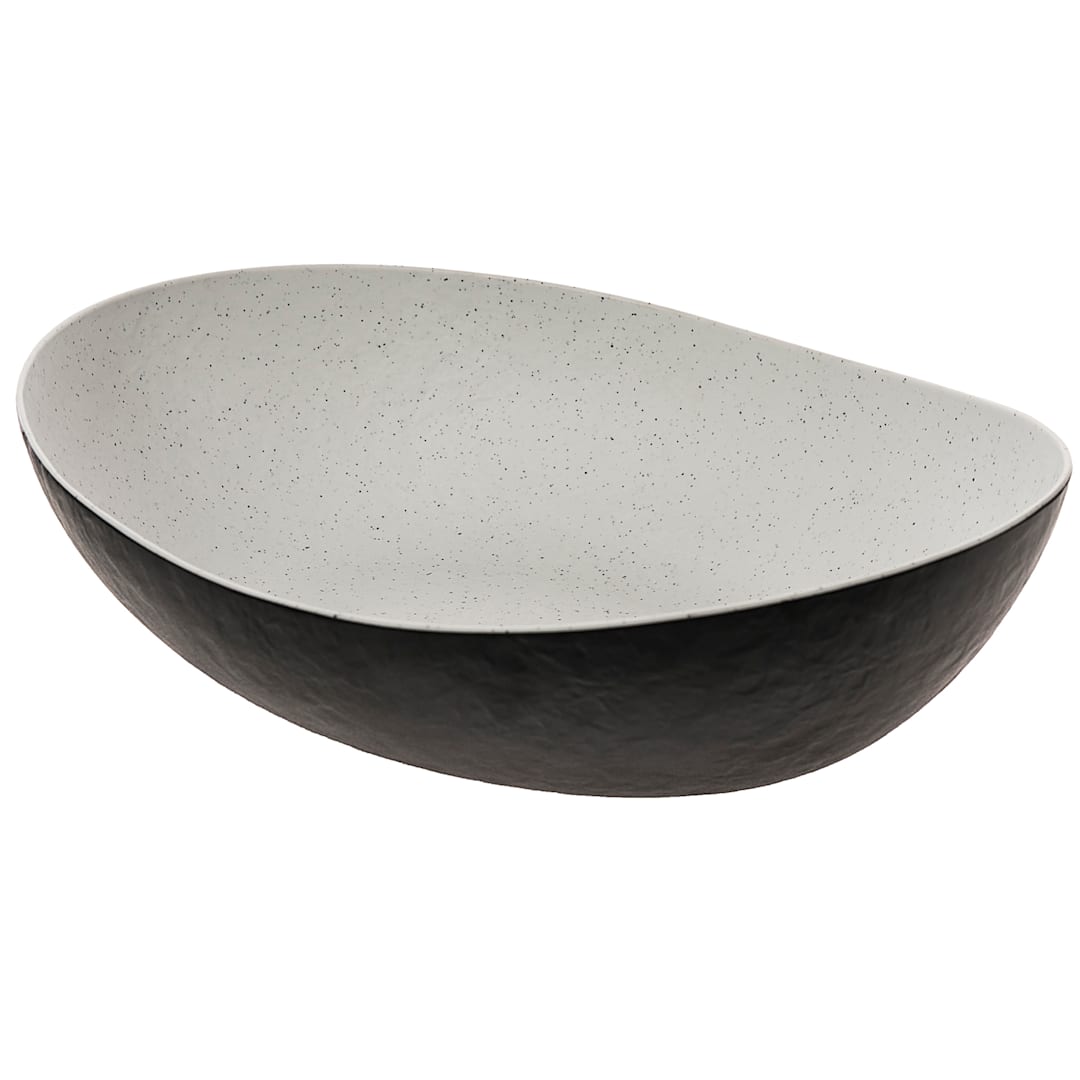 Cheforward ERG103 Emerge Natural Stone / Black 314-1/2 Ounce Bowl