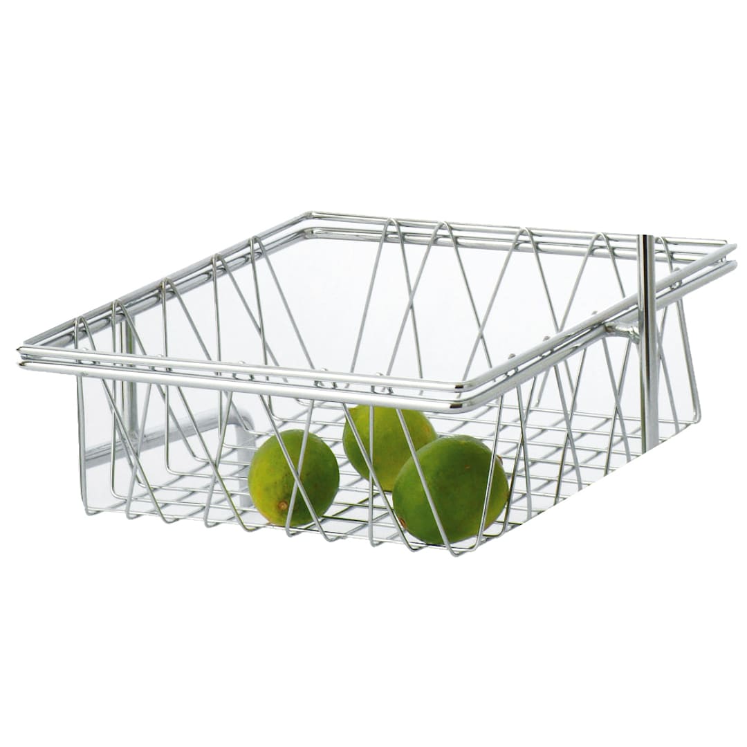 G.E.T. WB-106C Chrome Plated 12 x 12 x 4" Wire Basket