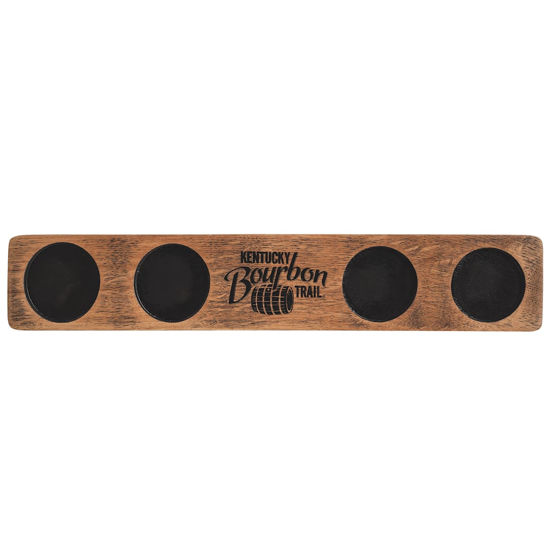 Libbey 96457 Wood Bourbon Taster Flight Paddle