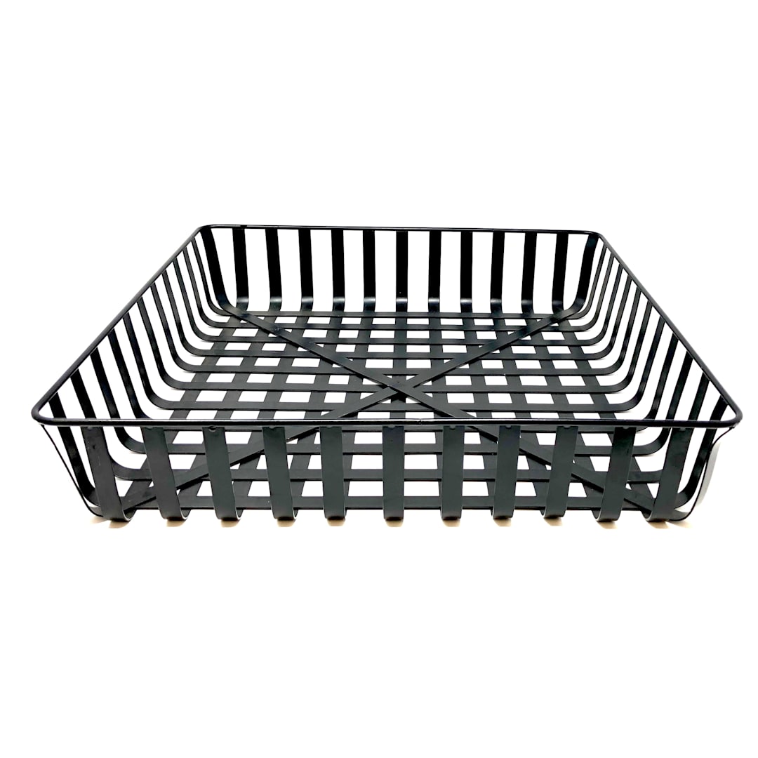 G.E.T. WB-564-BK Black Napa 18 x 18 x 3.5" Square Basket