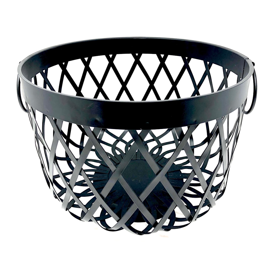 G.E.T. WB-568-BK Black Napa 11.5" x 8.75" Rectangular Basket w/ Handles