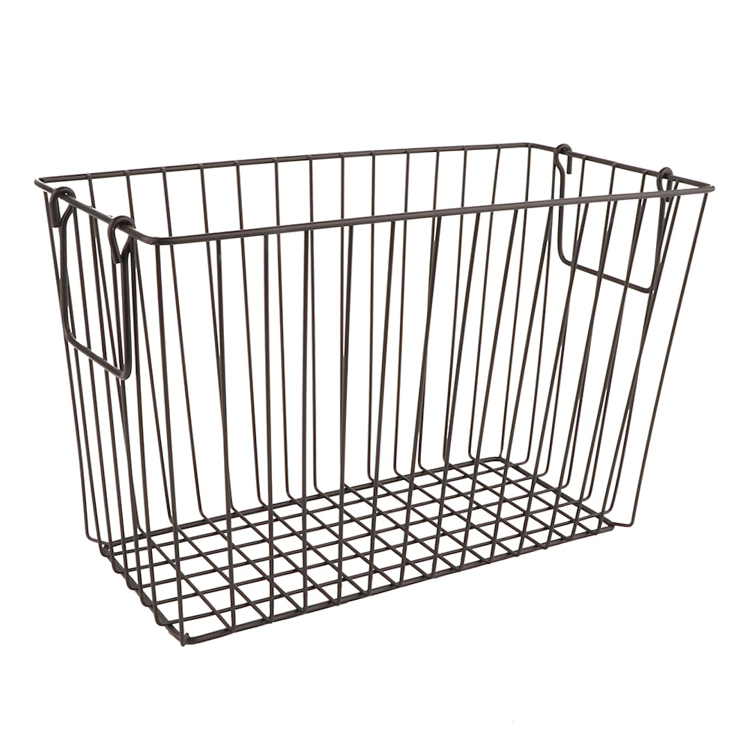 G.E.T. WB-313-MG Breeze Gray Powder Coated 7.25" X 14.5" Wire Basket
