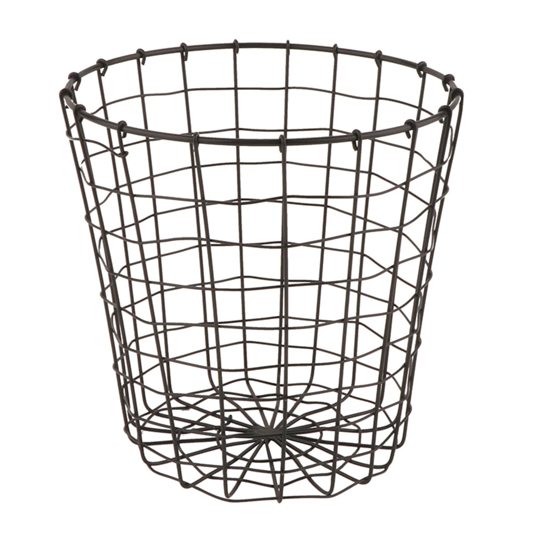 G.E.T. WB-317-MG Breeze Gray Powder Coated 8" x 8" Round Basket