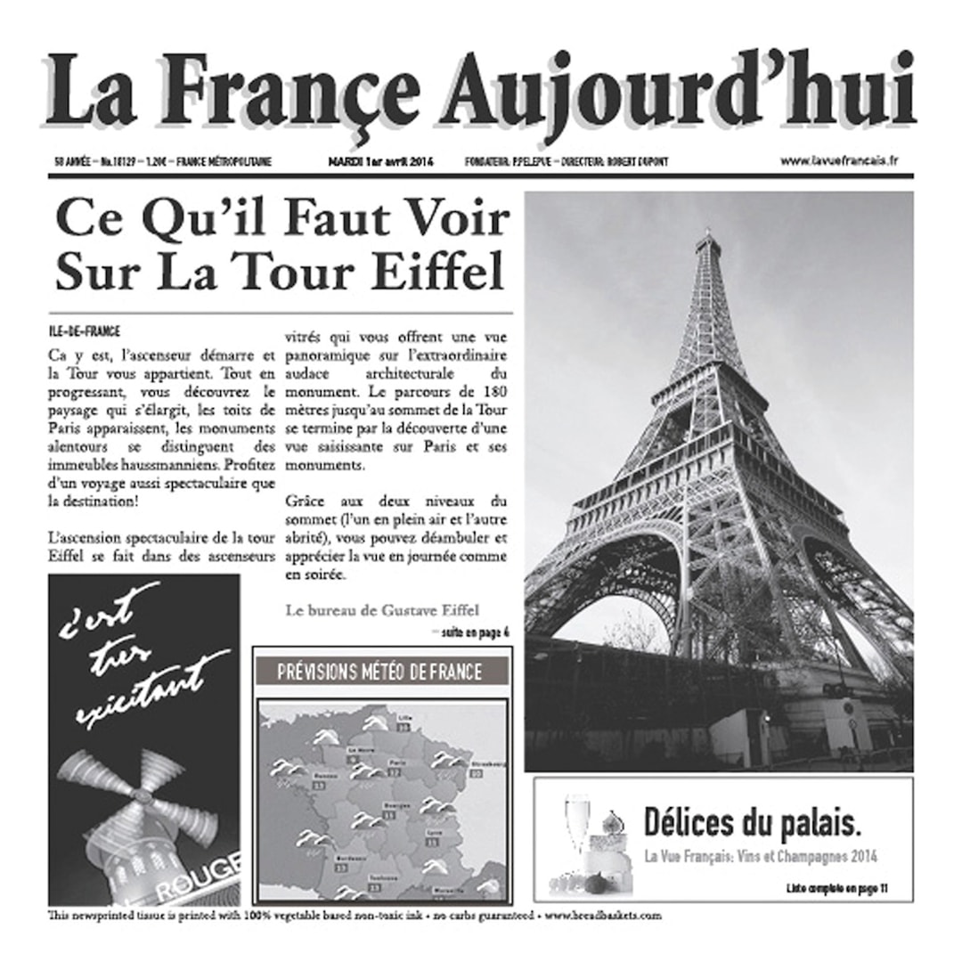 G.E.T. 4-T3050 White French Newsprint 7" x 7" Basket Liner - 2000 / CS