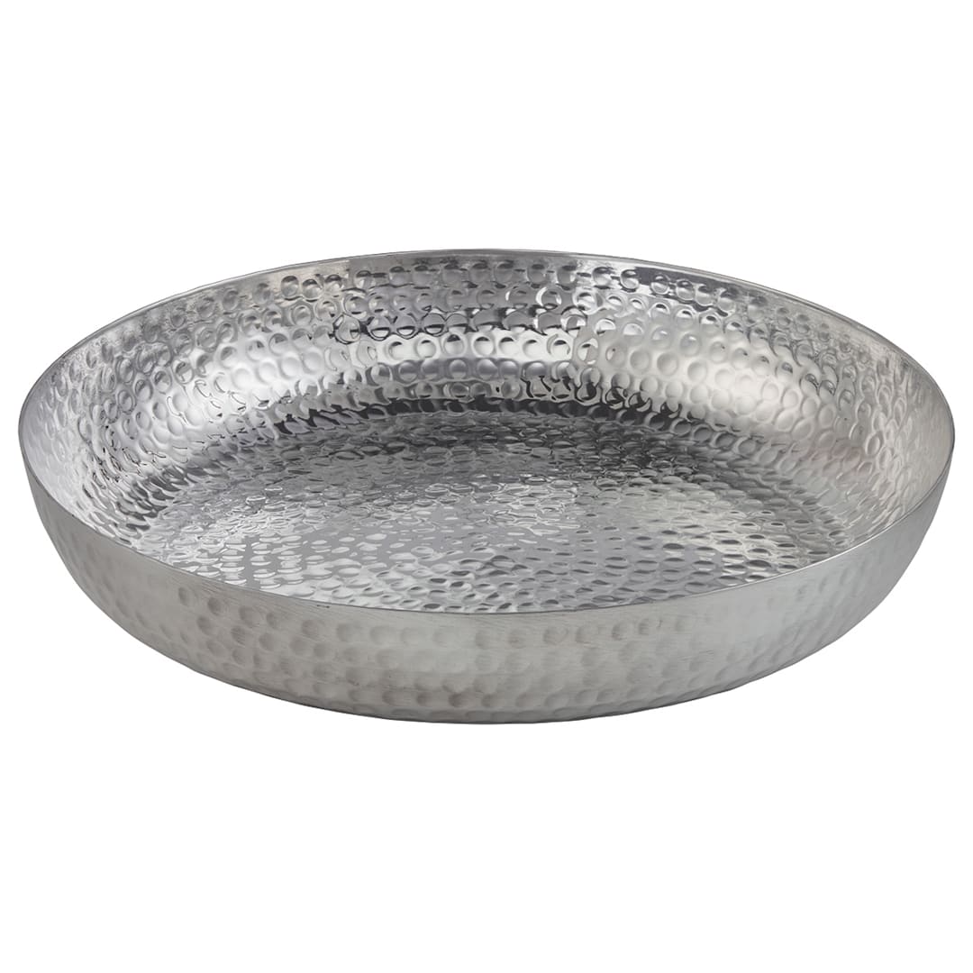 American Metalcraft ASEAS12 Silver Hammered 12 x 2" Seafood Tray