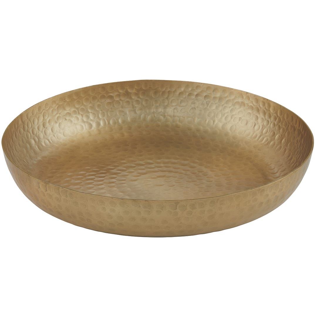 American Metalcraft ASEAG12 Gold Hammered 12 x 2" Seafood Tray