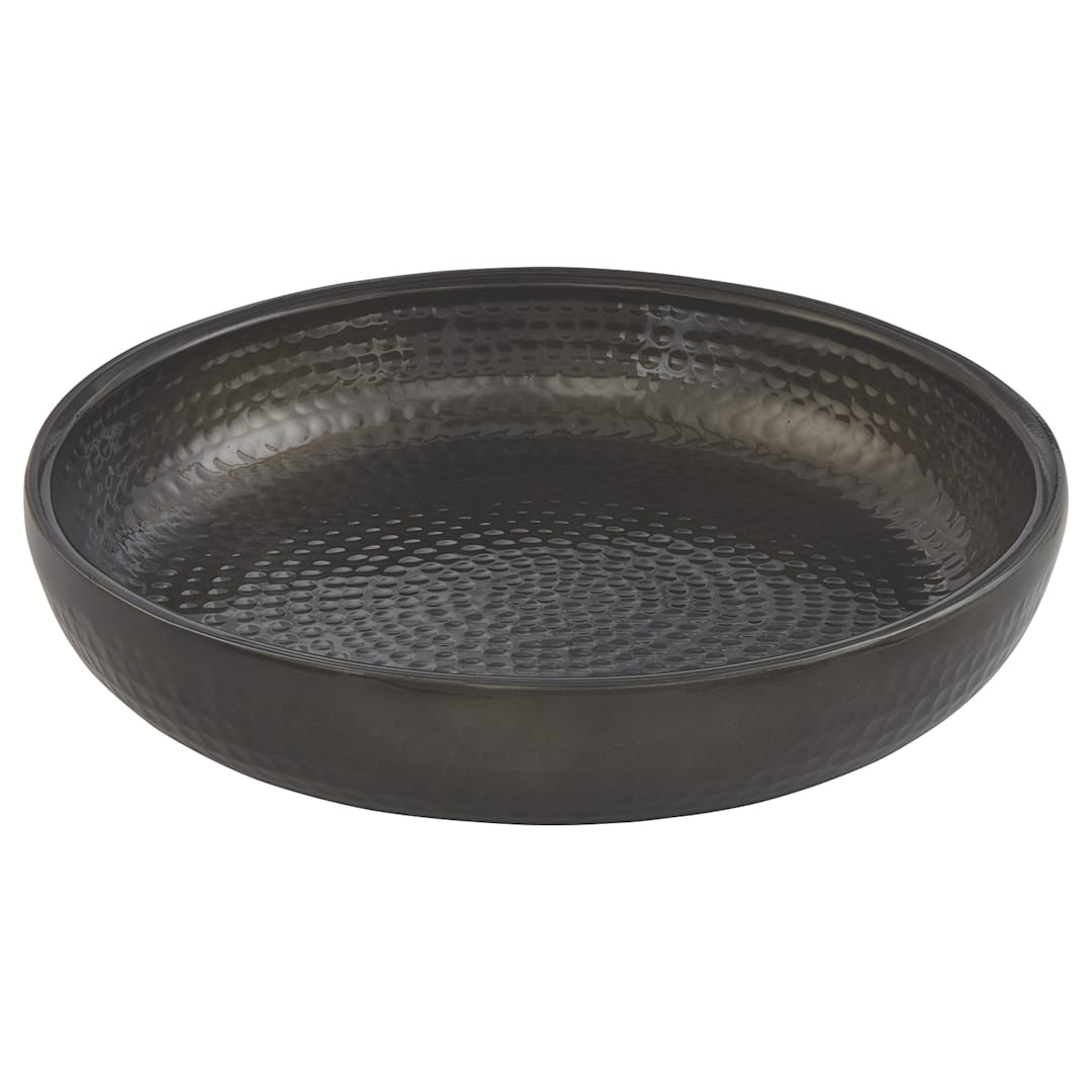 American Metalcraft ADSEAB14 Black Hammered 14 x 2.5" Tray
