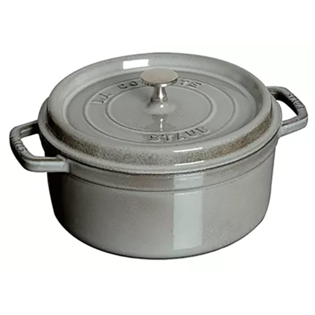 Staub 1101618 Gray Round 1.5 Quart Cocotte