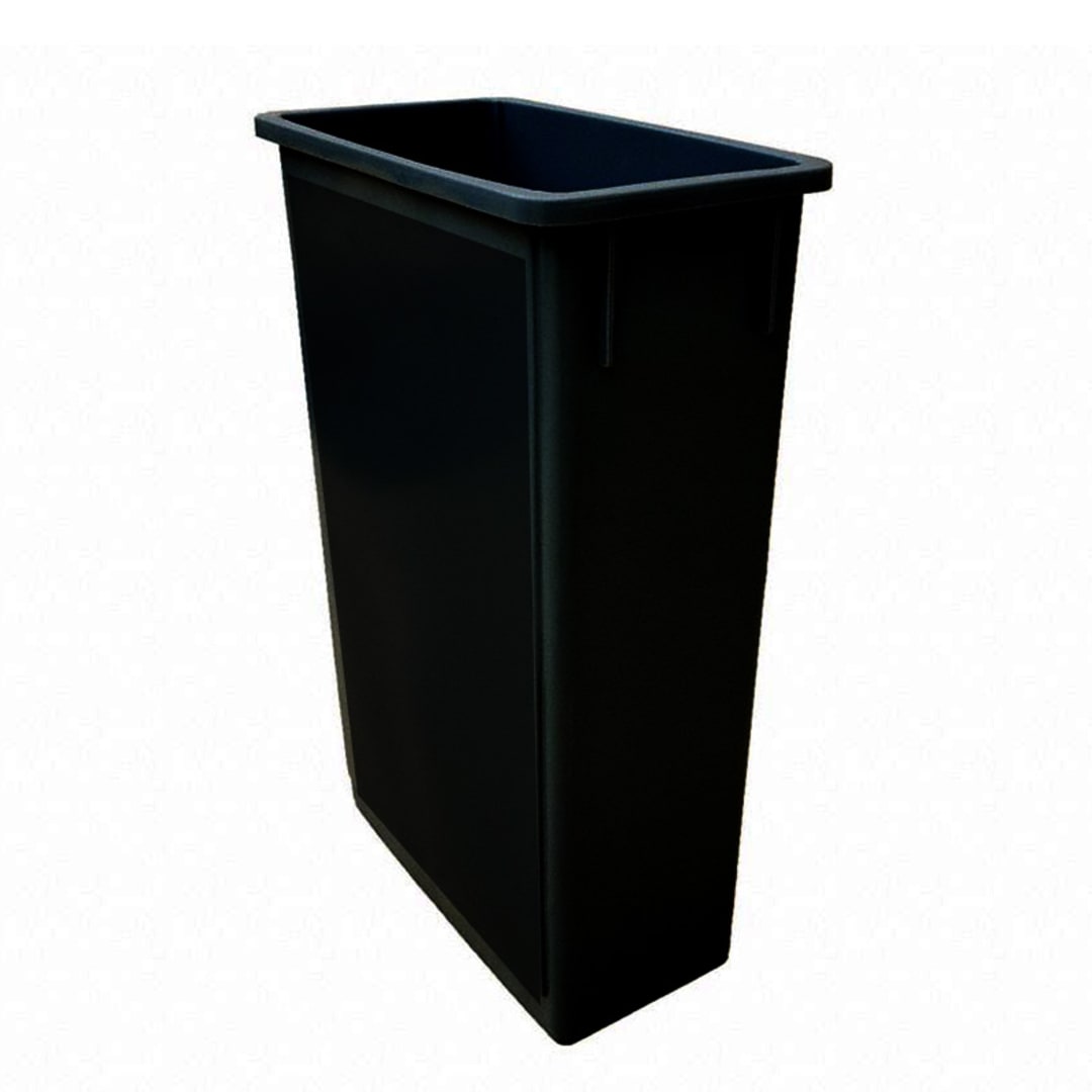 Darling Foodservice Black Slim 23 Gallon Waste Container