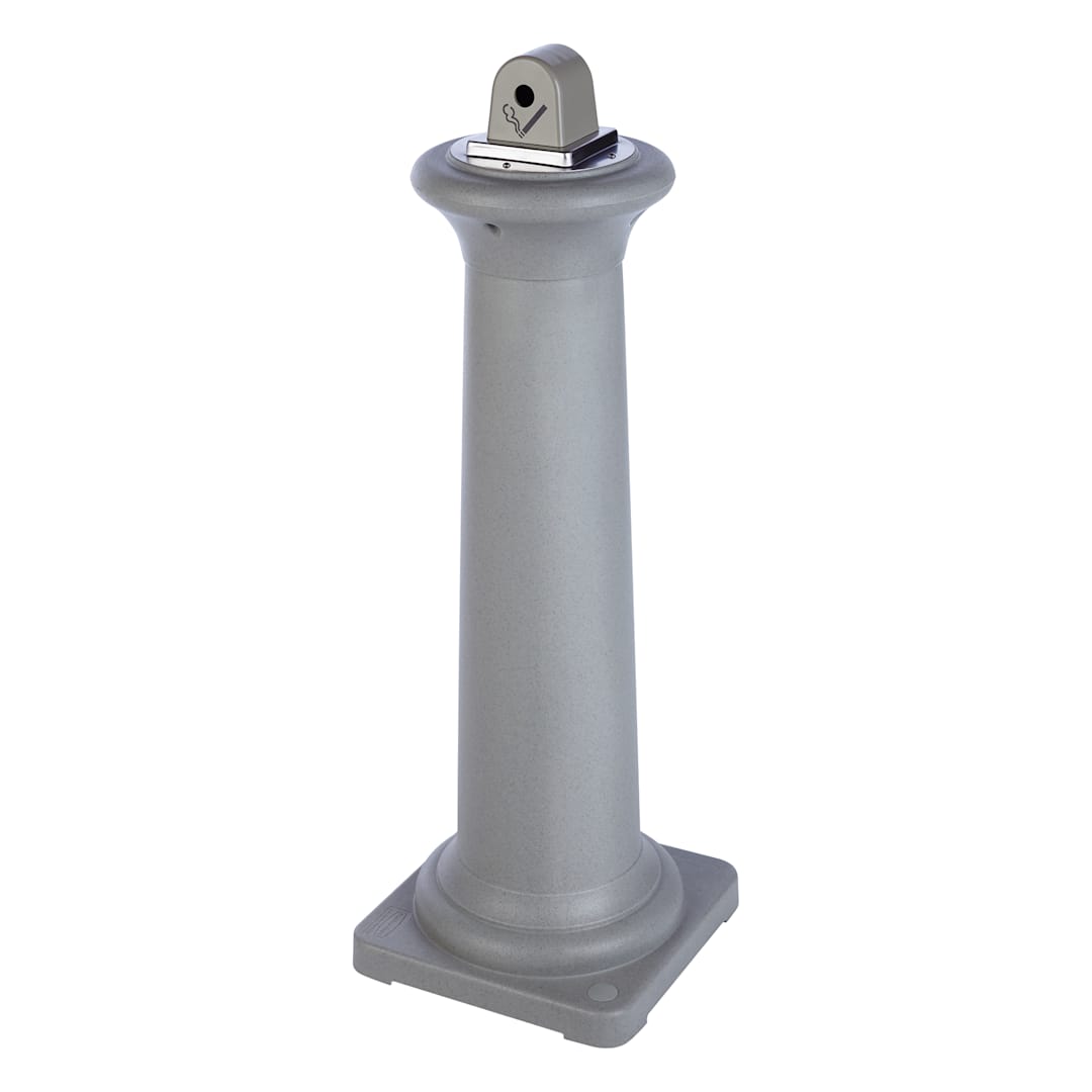 Rubbermaid FG9W3000SSTON GroundsKeeper Sandstone Smoking Receptacle