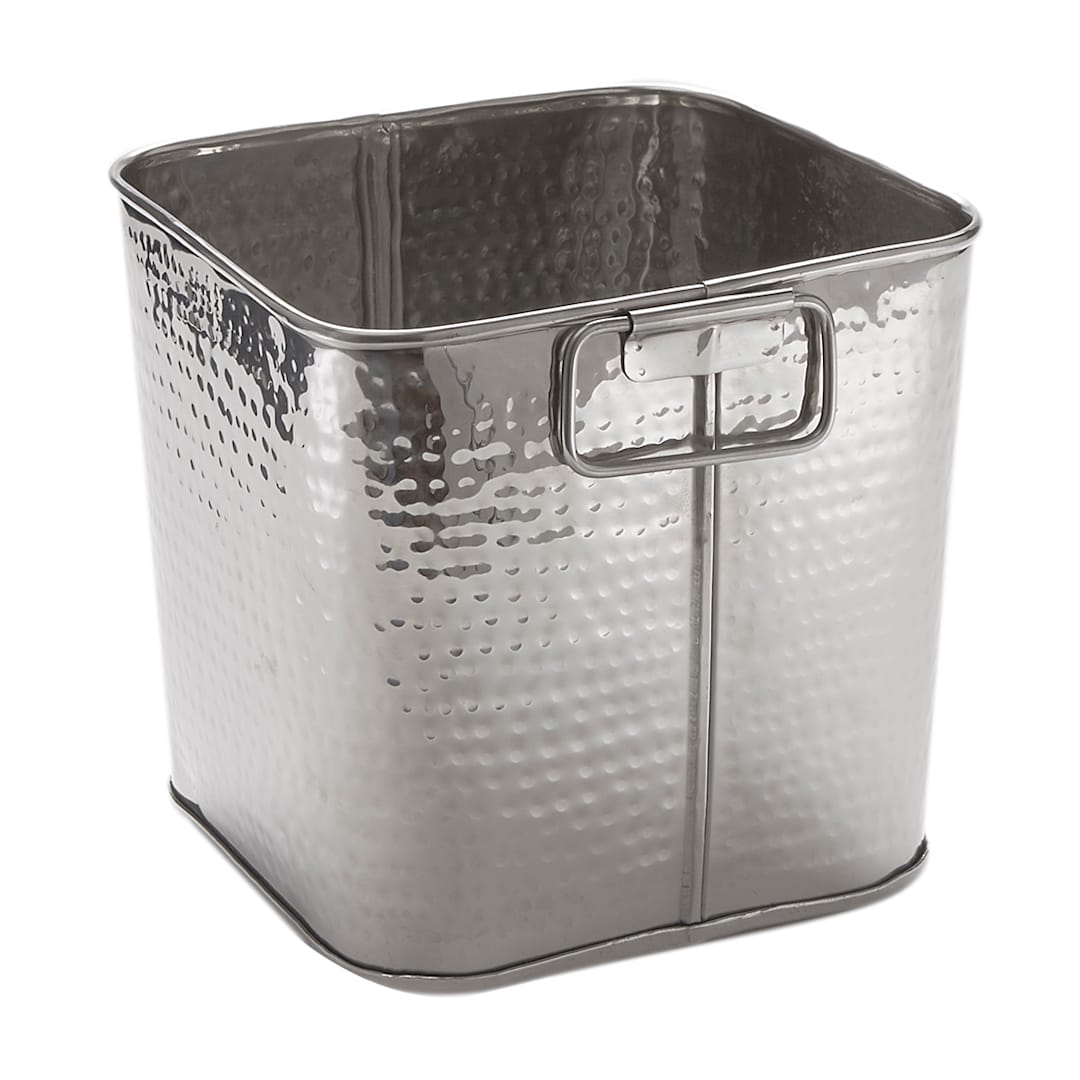 American Metalcraft STH8 Hammered S/S Square 6.25 Quart Beverage Tub
