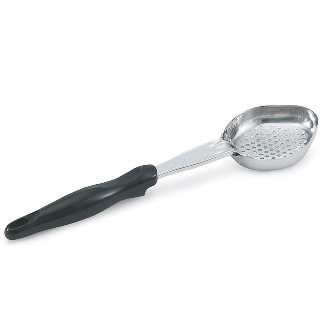 Vollrath 6422620 S/S 6 Oz. Perforated Oval Spoodle with Black Handle
