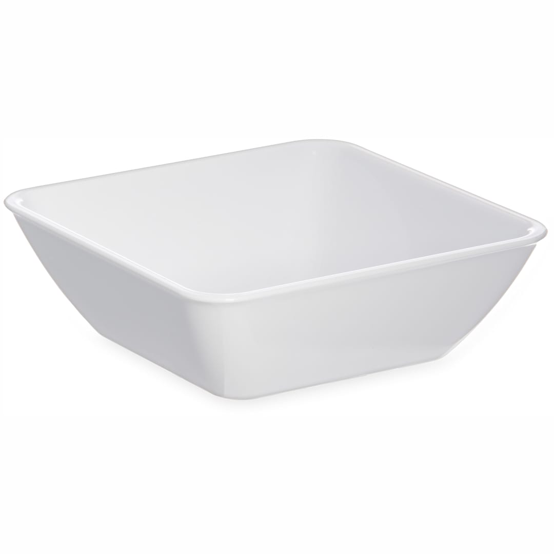 Dinex DXSB602 White SAN Plastic Square 6 Ounce Bowl