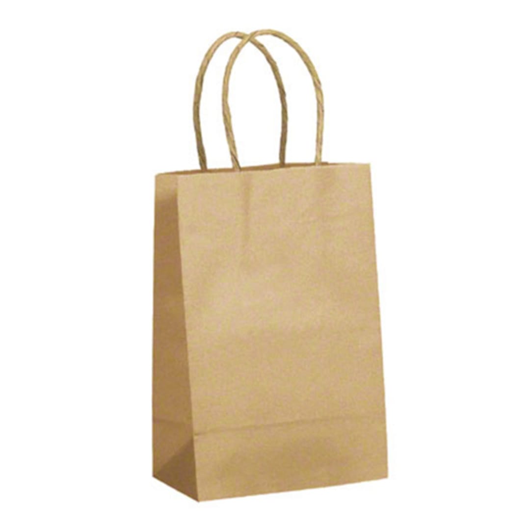 Darling Foodservice 5.75 x 3.25 x 8.375" Kraft Bag