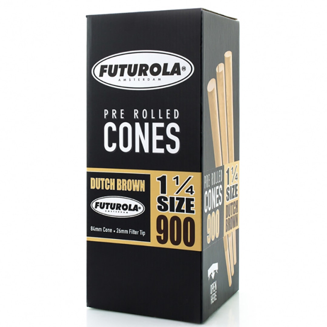 Futurola 84/26DBNOLO Brown 84/26 1-1/4" Sz Pre-Rolled Cone - 5400 / CS