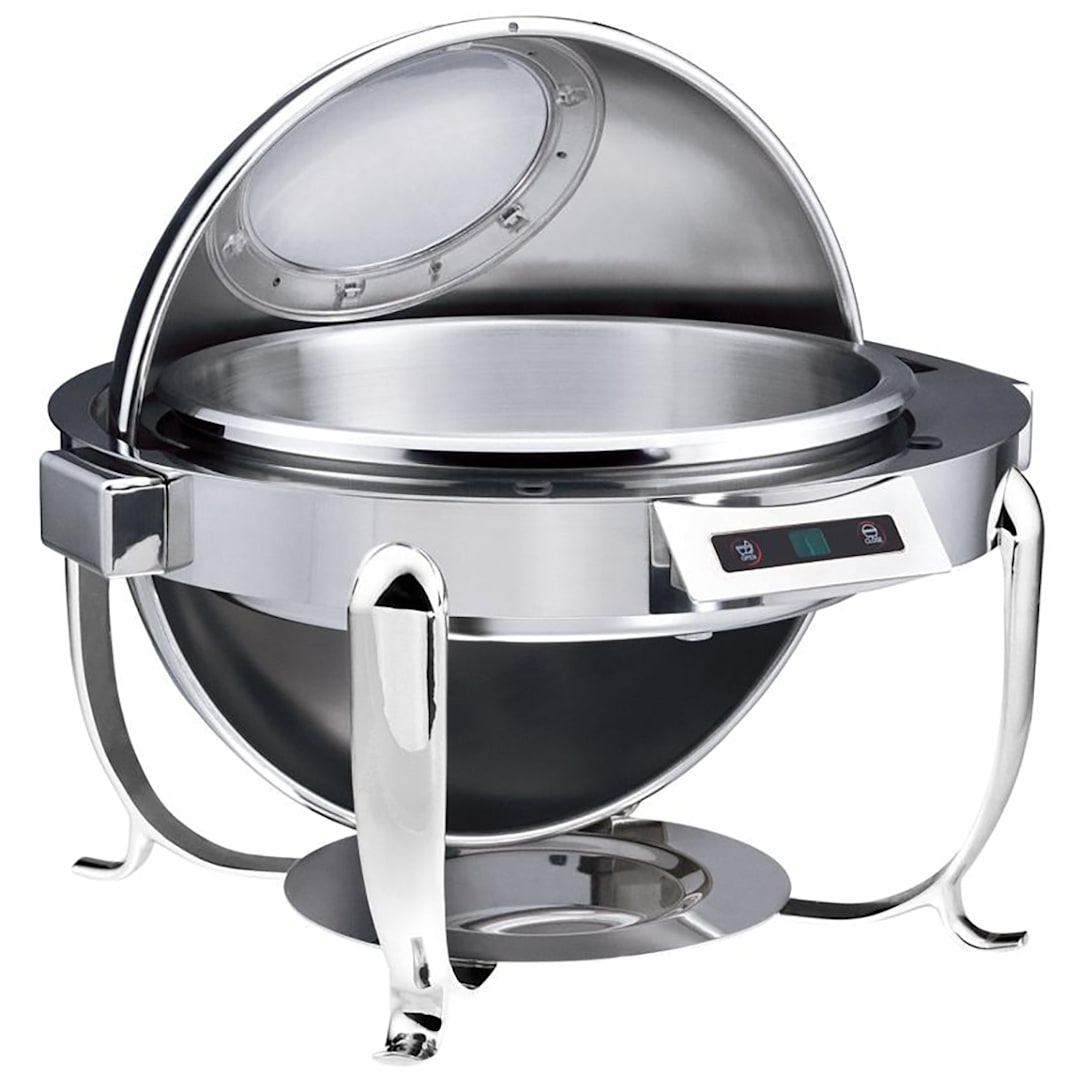 Bon Chef 16000CH Auto Open/Close Chrome 6 Quart Round Chafer