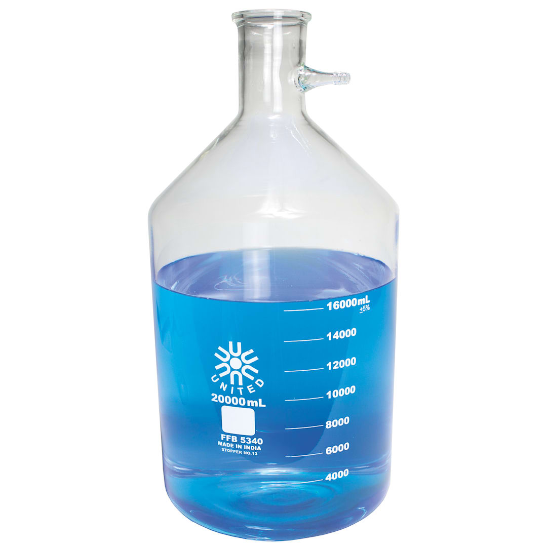 United Scientific FFB5340-20000 20000ML Glass Filtering Bottle
