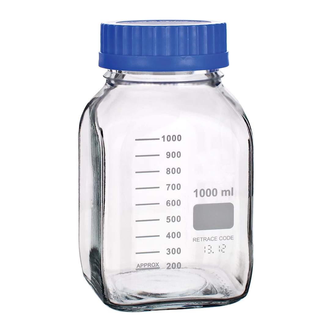 United Scientific BSWM5000 5000ML Wide Mouth Square Media Bottle