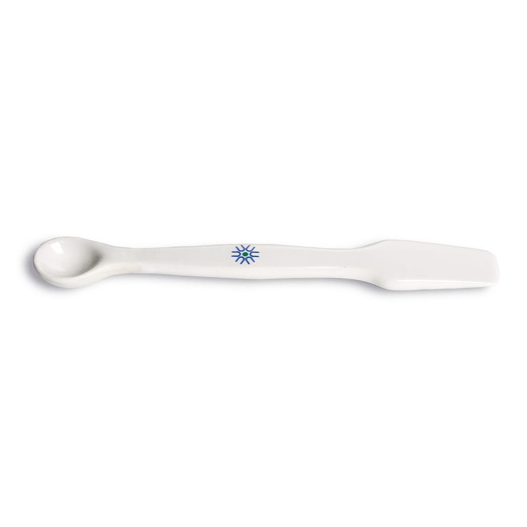 United Scientific JSS010 Porcelain Flat 1.2ML Spatula/Spoon