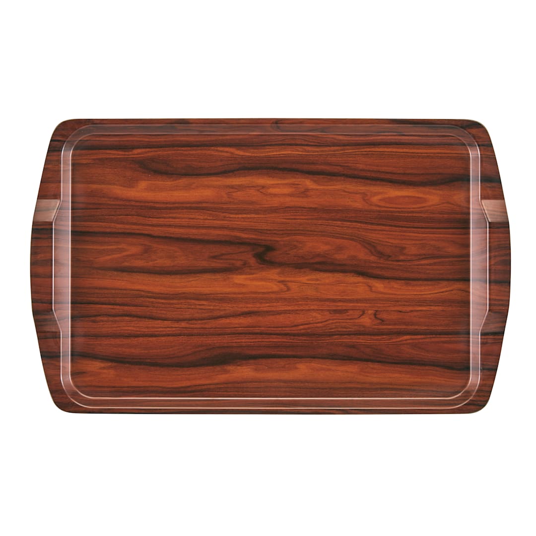 Cambro 1525RST376 Walnut 15.25 x 25 Hotel/Room Service Tray