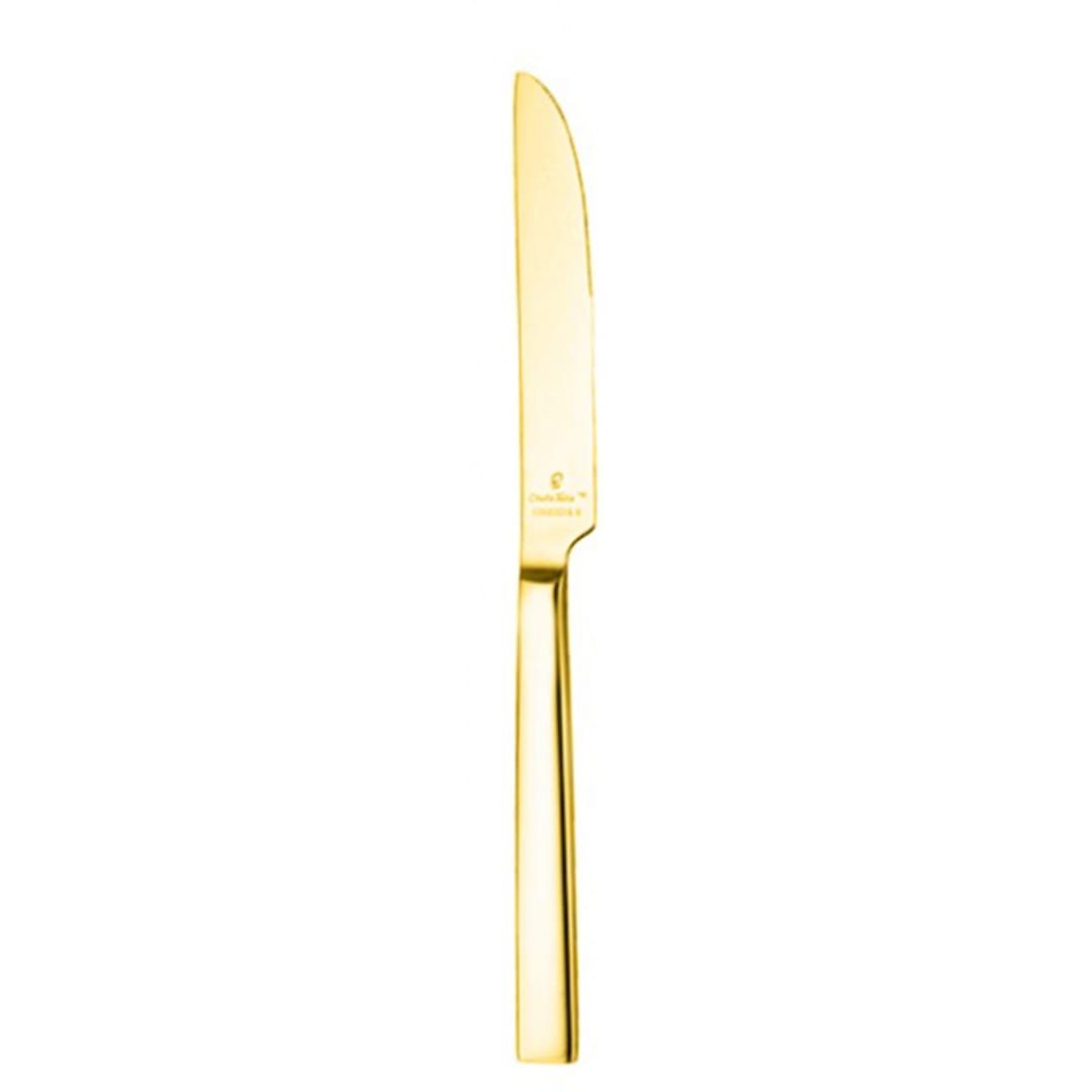 1880 Hospitality B408KDTF Chef's Table Gold Dinner Knife - Dozen