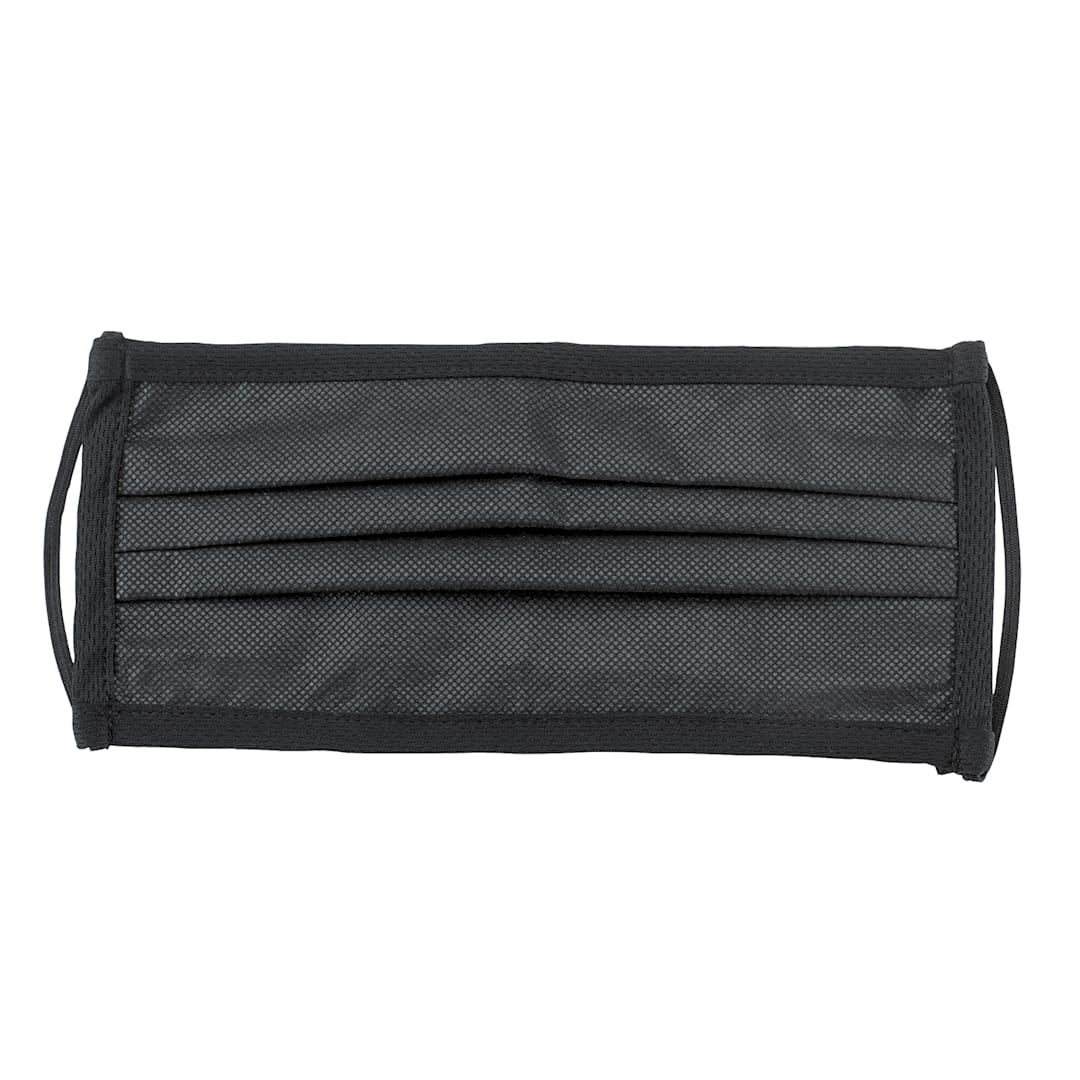 Mercer Culinary M69011BK Reusable Black Pleated Face Mask