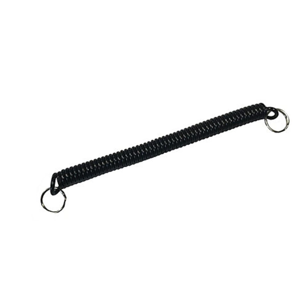 Darling Foodservice Black Coiled Tether with End Rings - 5 / PK
