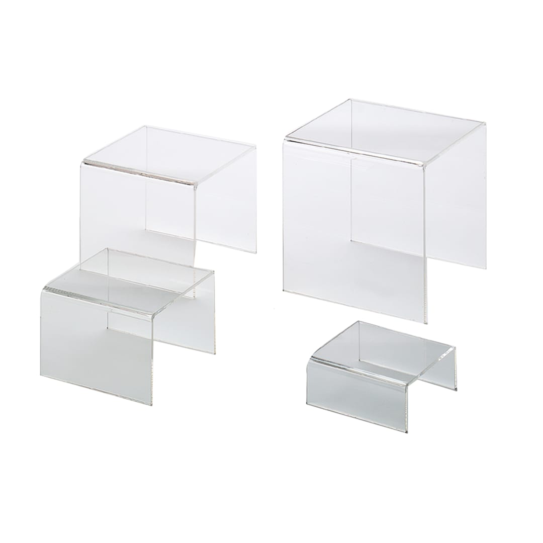 American Metalcraft CRS1 4-Pc Square Acrylic Riser Set