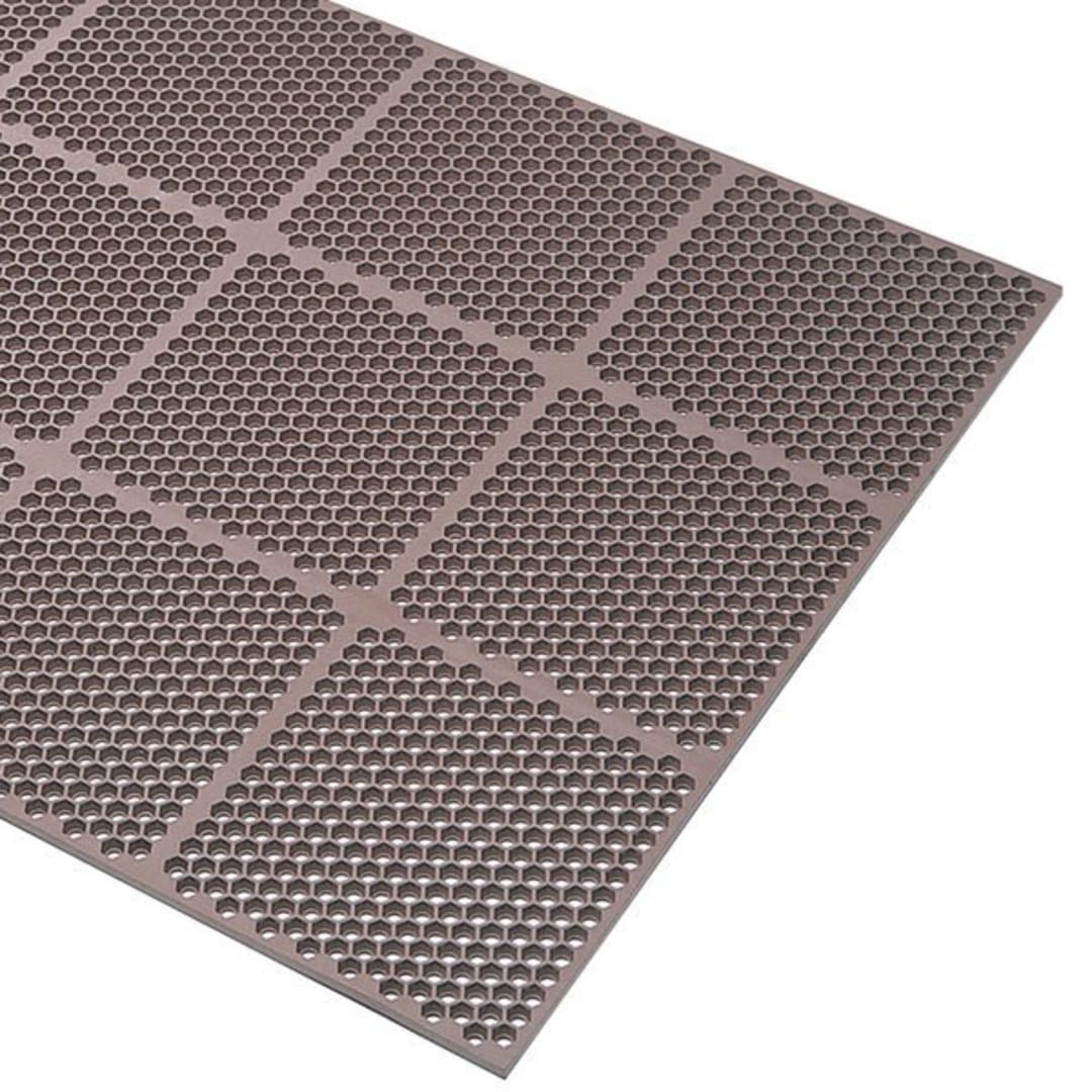 Cactus Mat 2535-B33 Brown Honeycomb 3' x 3' Floor Mat