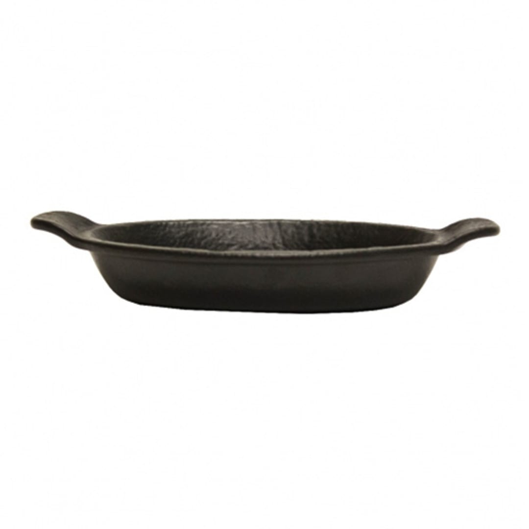 Vertex China OB-WR7 Obsidian Matte Black 7 Oz. Baking Dish